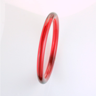 Acrylic Bangle -  Round Domed 9MM RUBY