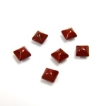 Gemstone Cabochon - Square Pyramid Top 04x4MM RED JASPER