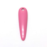 Plastic Pendant - Opaque Color Smooth Pear 46x12MM BRIGHT PINK