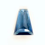 Plastic Pendant -Transparent Faceted Trapezoid 27x20MM MONTANA