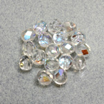 Czech Glass Fire Polish 1-Hole Ball - 06MM CRYSTAL AB