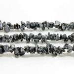 Gemstone Bead - Chip Baroque SNOWFLAKE OBSIDIAN