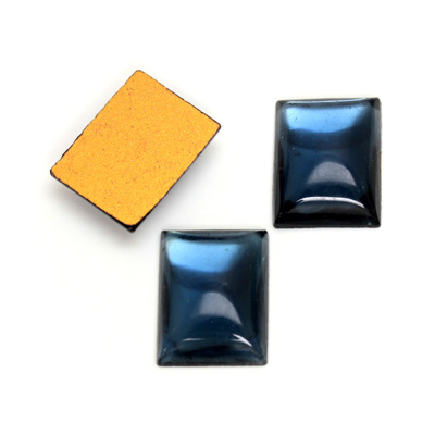 Glass Medium Dome Foiled Cabochon - Cushion 16x12MM MONTANA