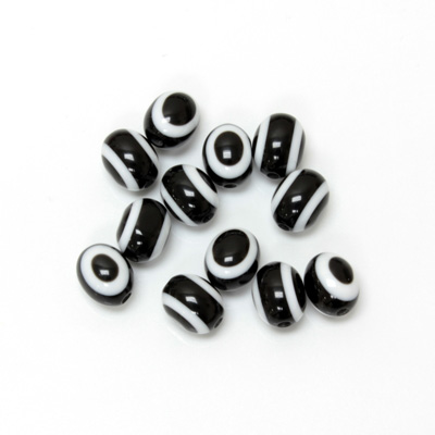 Plastic Eye Bead - Oval 10x8MM  BLACK