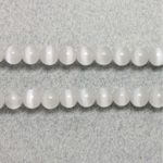 Fiber-Optic Synthetic Bead - Cat's Eye Smooth Round 05MM CAT'S EYE WHITE