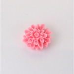 Plastic Carved No-Hole Flower - Dahlia 18MM TRANS PINK