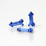 German Glass Flat Back Foiled Mirror - Arrow 10x4 SAPPHIRE
