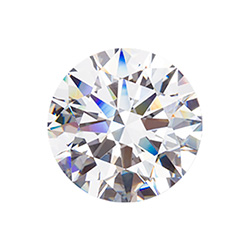 Preciosa Cubic Zirconia Round Machine Cut - Diamond Cut 1.25MM WHITE