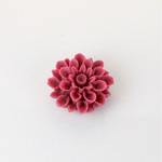 Plastic Carved No-Hole Flower - Dahlia 18MM MAROON