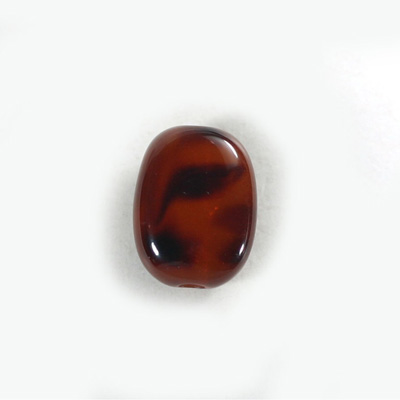 Plastic  Bead - Mixed Color Smooth Flat Keg 19x14MM TOKYO TORTOISE