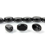 Glass Bead Table Polished - Oval 09x6MM JET