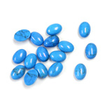 Gemstone Cabochon - Oval 07x5MM HOWLITE DYED TURQUOISE