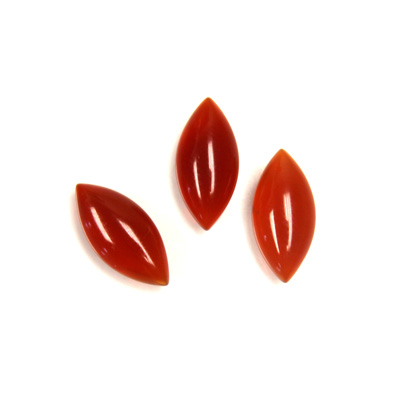 Gemstone Cabochon - Navette 15x7MM CORNELIAN