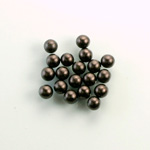 Czech Glass Pearl No-Hole Ball - 4MM DARK BROWN 70419