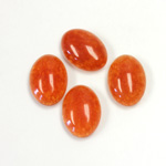 Gemstone Flat Back Cabochon - Oval 14x10MM QUARTZ DYED #20 LT CORNELIAN