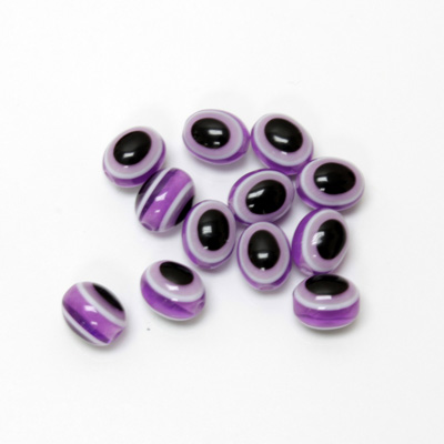 Plastic Eye Bead - Oval 10x8MM PURPLE