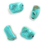 Plastic  Bead - Mixed Color Smooth Nugget Mixed TURQUOISE MATRIX