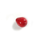 Plastic  Bead - Mixed Color Smooth Pear 12x10MM RED CORAL MATRIX