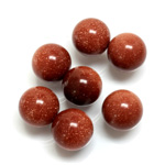 Man-made No-Hole Ball - 12MM BROWN GOLDSTONE