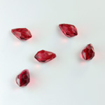 German Plastic Pendant - Transparent Faceted Drop 10x6MM GARNET