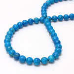 Gemstone Bead - Smooth Round 08MM HOWLITE DYED TURQUOISE
