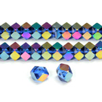 Cut Crystal Bead - Fancy Cut 6x6MM SAPPHIRE IRIS