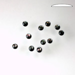 Shell Flat Back Cabochon - Round 03MM BLACK TAHITI PEARL