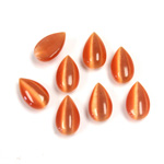 Fiber-Optic Cabochon - Pear 10x6MM CAT'S EYE COPPER