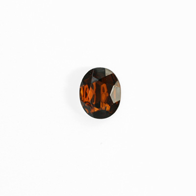 Glass Point Back Foiled Tin Table Cut (TTC) Stone - Oval 08x6MM SMOKE TOPAZ