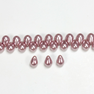 Glass Pendant Pearl Drop 6x4MM LAVENDER