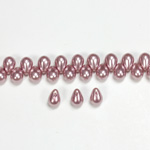 Glass Pendant Pearl Drop 6x4MM LAVENDER