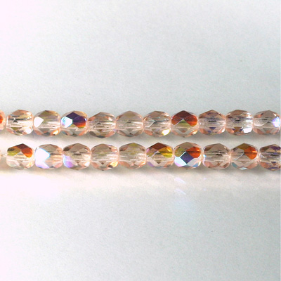 Czech Glass Fire Polish Bead - Round 05MM ROSALINE AB
