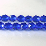 Czech Glass Fire Polish Bead - Round 08MM SAPPHIRE