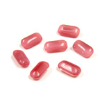 Glass Point Back Buff Top Stone Opaque Doublet - Cushion Octagon 08x4MM PINK MOONSTONE