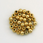 Metalized Plastic Smooth Bead - Round 04MM GOLD