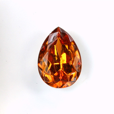 Glass Point Back Foiled Tin Table Cut (TTC) Stone - Pear 18x13MM TOPAZ