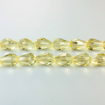 Chinese Cut Crystal Bead - Pear 09x5MM JONQUIL