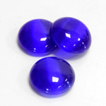 Fiber-Optic Cabochon - Round 18MM CAT'S EYE ROYAL BLUE