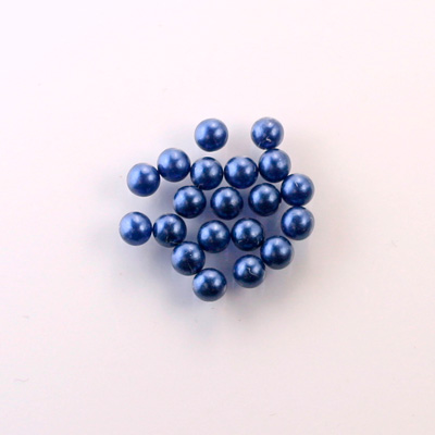 Czech Glass Pearl No-Hole Ball - 3MM NAVY 70467