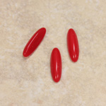 Glass Medium Dome Opaque Cabochon - Oval 16x5MM CHERRY RED