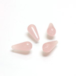 Plastic  Bead - Mixed Color Smooth Pear 11x5MM ROSE QUARTZ