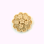 Plastic Carved Flower - Cluster 20MM Matte BEIGE