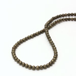 Gemstone Bead - Smooth Round 04MM PYRITE