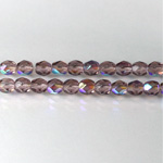 Czech Glass Fire Polish Bead - Round 05MM LT AMETHYST AB