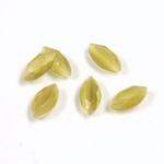 Fiber-Optic Flat Back Stone with Faceted Top and Table - Navette 10x5MM CAT'S EYE LT BROWN