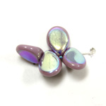 Preciosa Czech Pressed Glass Bead - Pip 5x7MM PURPLE AB