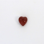 Gemstone Flat Back Carved Scarab - Heart 09x8MM CORNELIAN