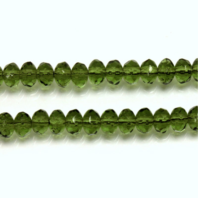 Czech Glass Fire Polish Bead - Rondelle Donut 05x3MM OLIVENE