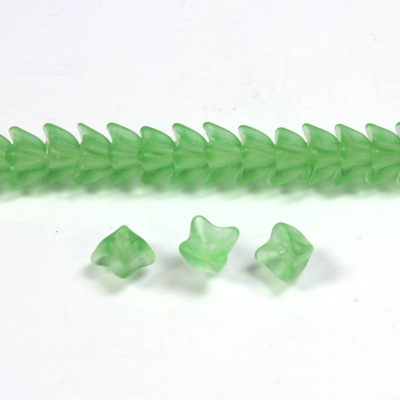 Czech Pressed Glass Bead - Cap 06MM MATTE PERIDOT