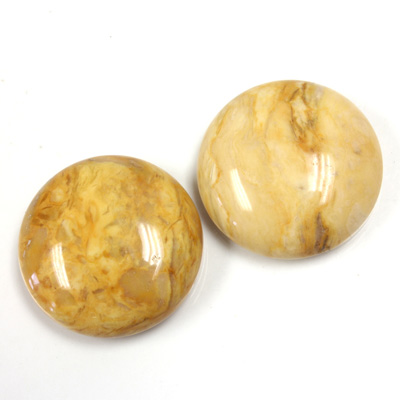 Gemstone Cabochon - Round 20MM YELLOW JASPER